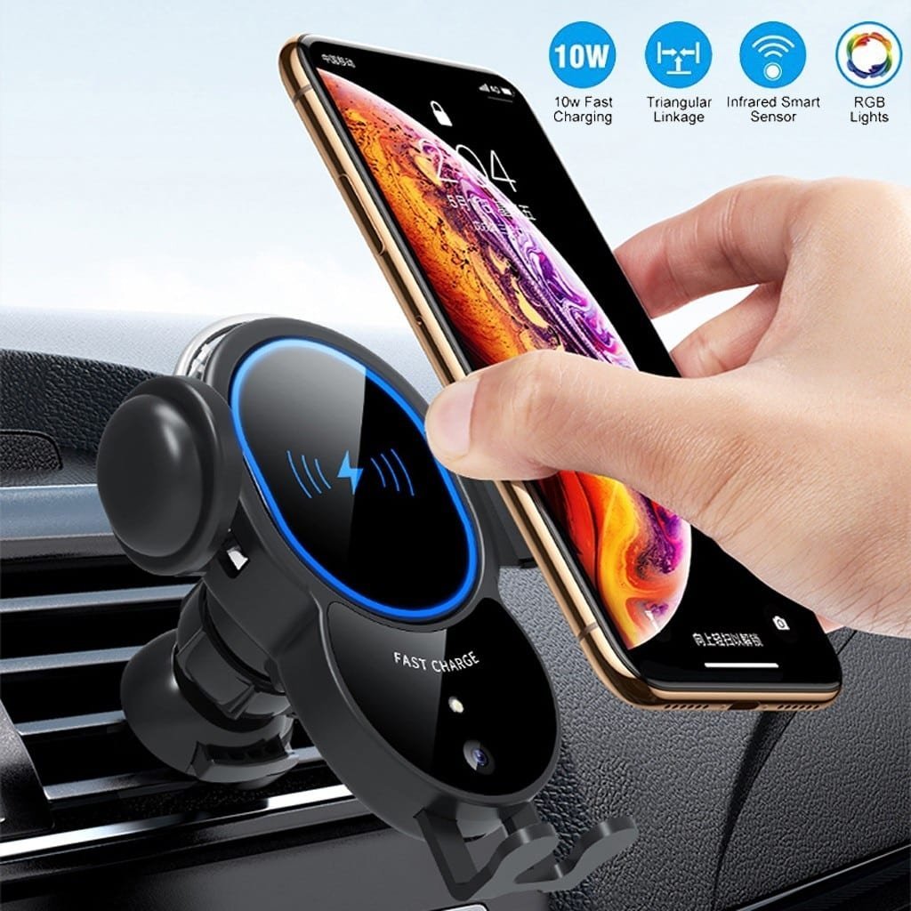 10W Wireless Automatic Clamping Mount Fast Charger For Your Car - Univex Hub10W Wireless Automatic Clamping Mount Fast Charger For Your Car