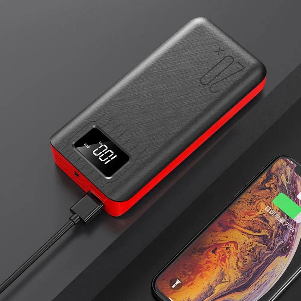20000mAh External Battery Power Bank Dual USB With LED Flashlight - Univex Hub20000mAh External Battery Power Bank Dual USB With LED Flashlight