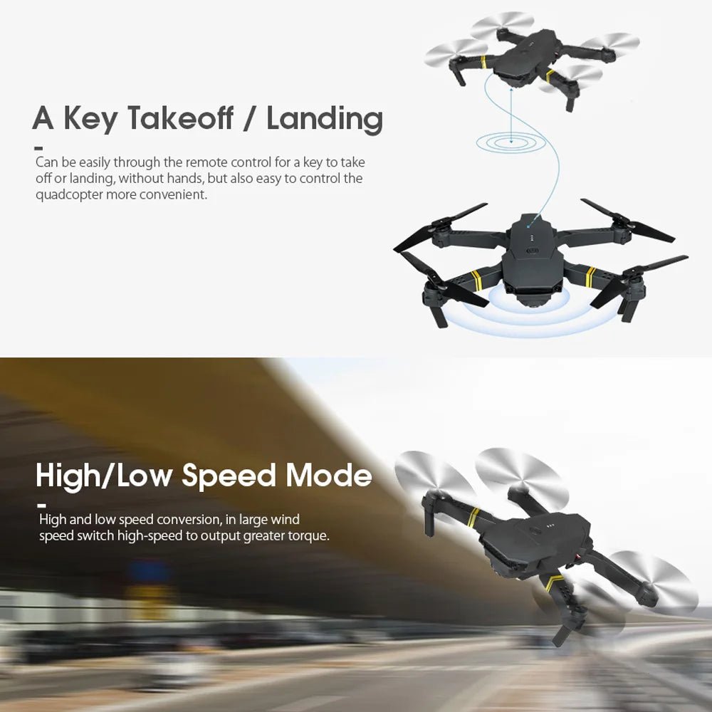 4K HD Dual Camera RC FPV WiFi Portable Wide Angle Foldable Quadcopter Drone - Univex Hub4K HD Dual Camera RC FPV WiFi Portable Wide Angle Foldable Quadcopter Drone