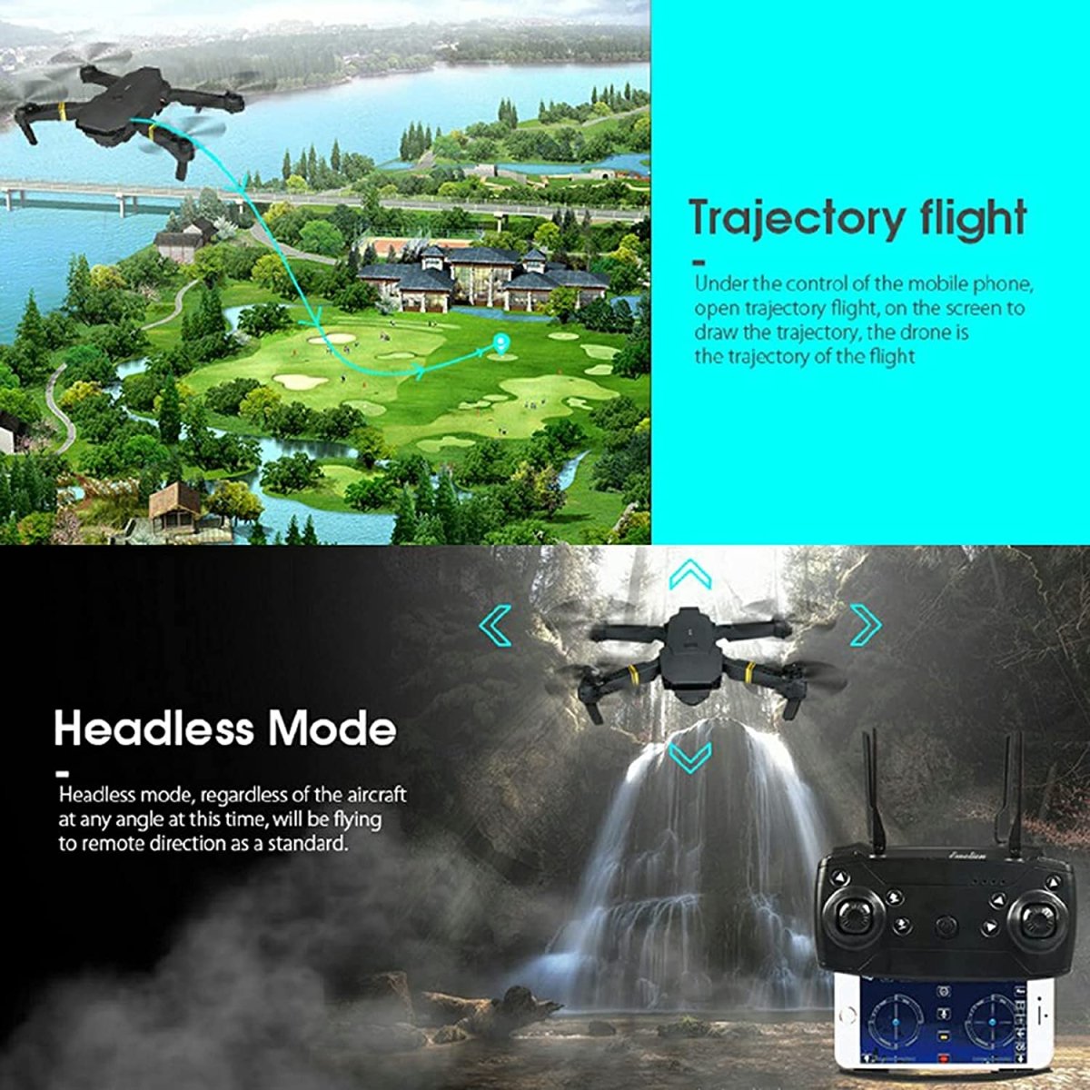 4K HD Dual Camera RC FPV WiFi Portable Wide Angle Foldable Quadcopter Drone - Univex Hub4K HD Dual Camera RC FPV WiFi Portable Wide Angle Foldable Quadcopter Drone