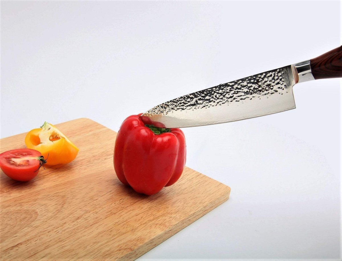 Damascus VG10 Chef Knife - Hammered Blade - Univex HubDamascus VG10 Chef Knife - Hammered Blade