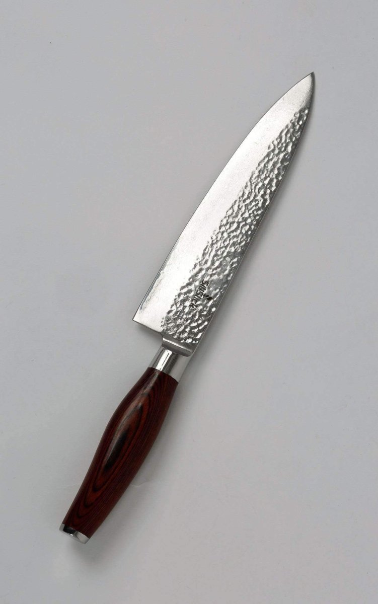 Damascus VG10 Chef Knife - Hammered Blade - Univex HubDamascus VG10 Chef Knife - Hammered Blade