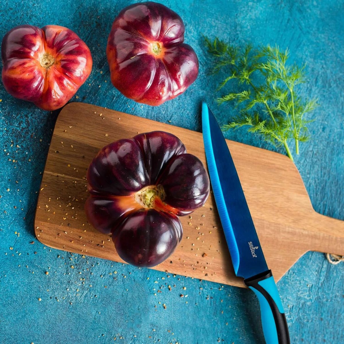 Kitchen Knife Set Kit & Black Magnetic Rack & sharpener - Univex HubKitchen Knife Set Kit & Black Magnetic Rack & sharpener