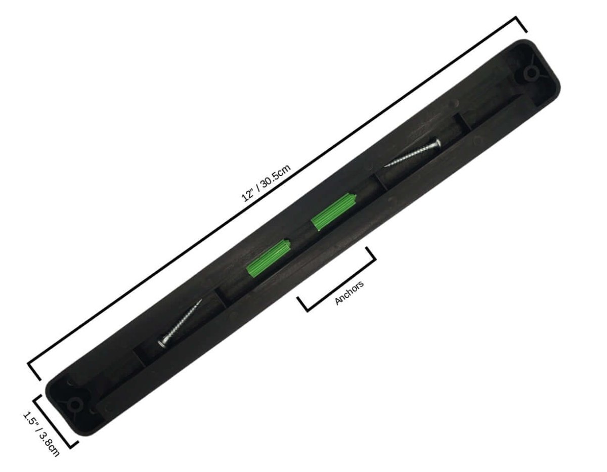 Magnetic Knife Tool Rack - 4 Strong Black Wall Mount - Univex HubMagnetic Knife Tool Rack - 4 Strong Black Wall Mount
