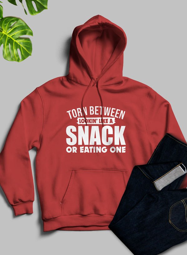 Torn Between Lookin Like A Snack Or Eating One Hoodie - Univex HubTorn Between Lookin Like A Snack Or Eating One Hoodie