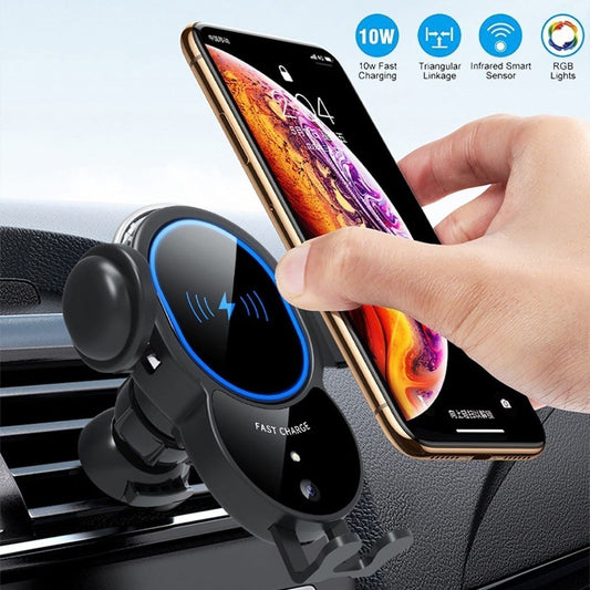 10W Wireless Automatic Clamping Mount Fast Charger For Your Car - Univex Hub10W Wireless Automatic Clamping Mount Fast Charger For Your Car
