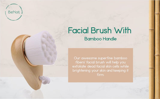 Facial Brush with Bamboo Handle - Univex HubFacial Brush with Bamboo Handle